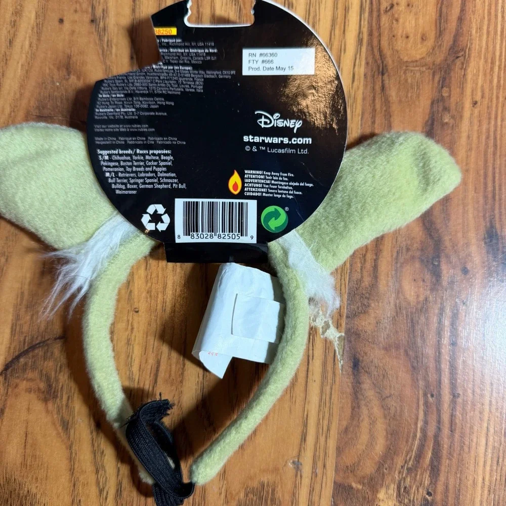 Star Wars Yoda and Princess Leia Dog Headband Set S/M Disney Rubies Pet Costume
